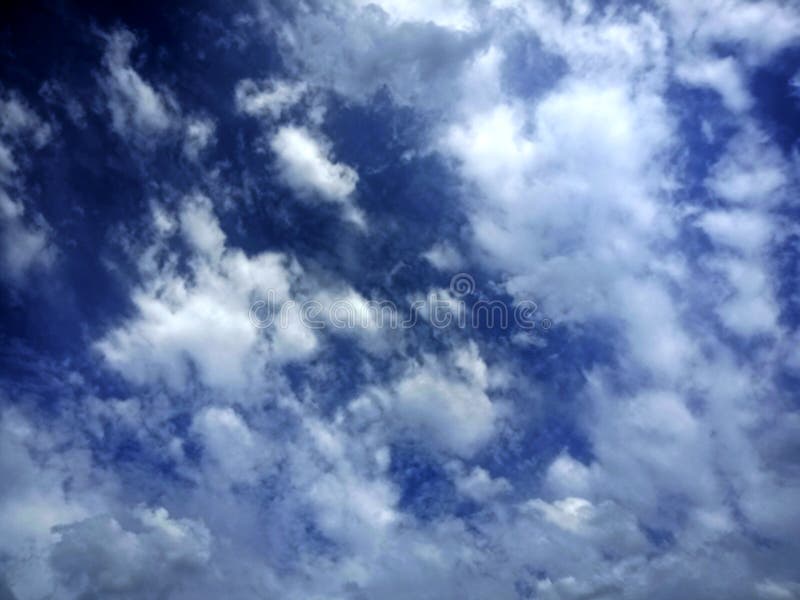 Clear Blue Sky and Puffy Clouds.Beautiful Clouds with Blue Sky ...