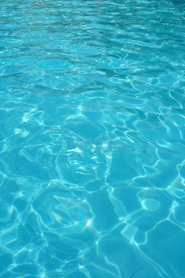 Clear blue swimming pool water