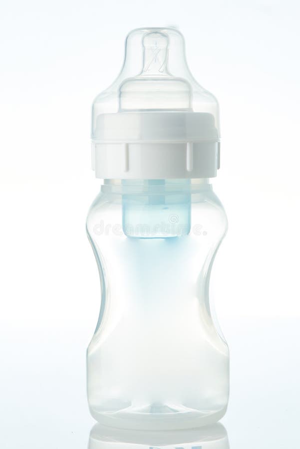 Clear bottle with nipple stock photo. Image of background 113153108