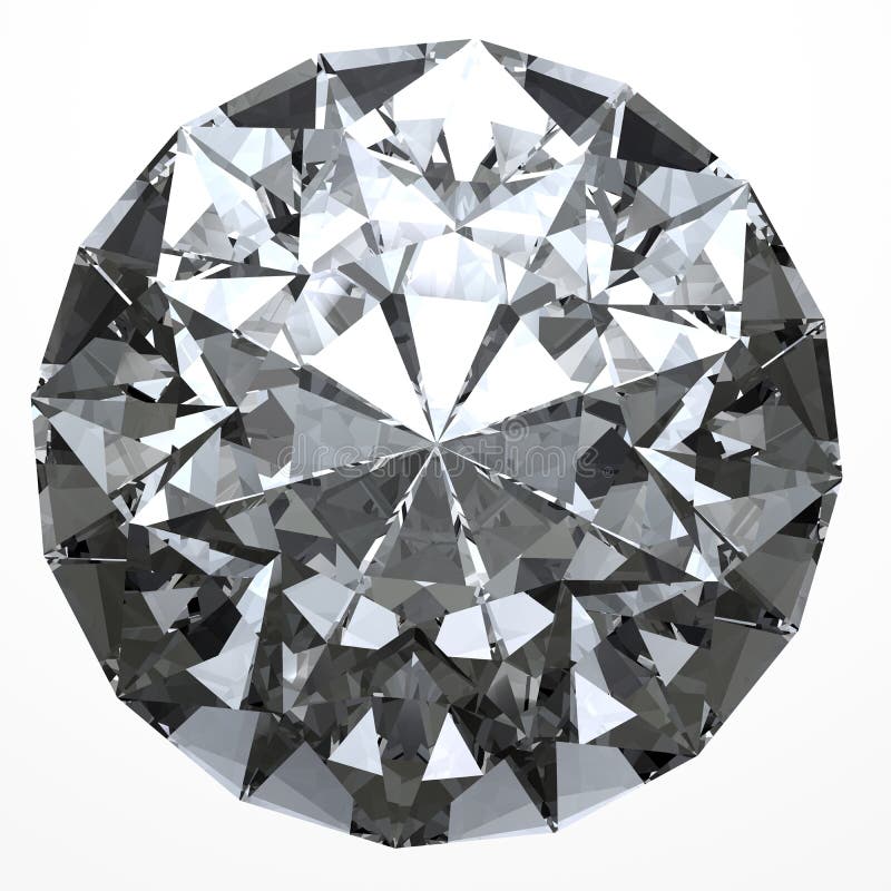 Clear diamond - top view royalty free illustration