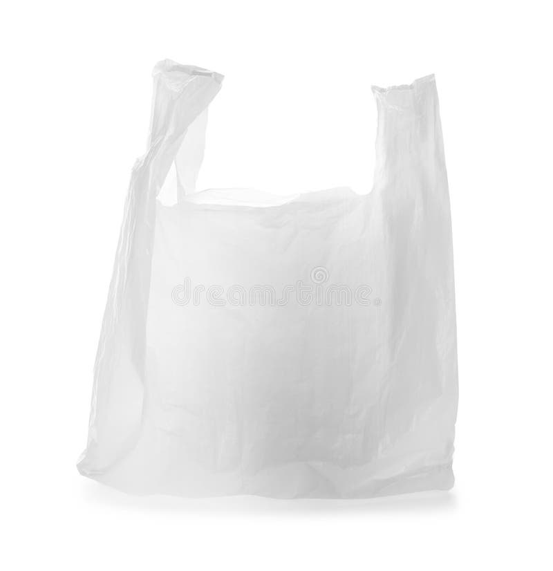 Clear Disposable Plastic Bag Stock Photo - Image of handle, carry ...