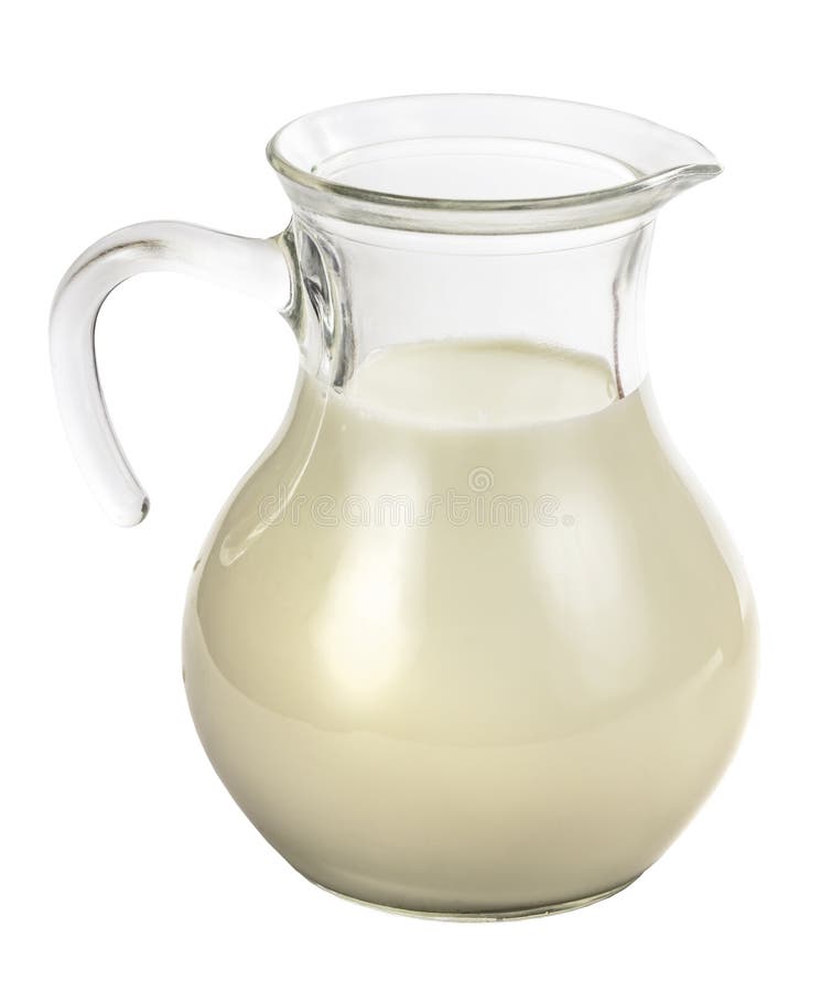 Clear Glass Jug and Mug of Milk Stock Image Image of dairy, white 38143915