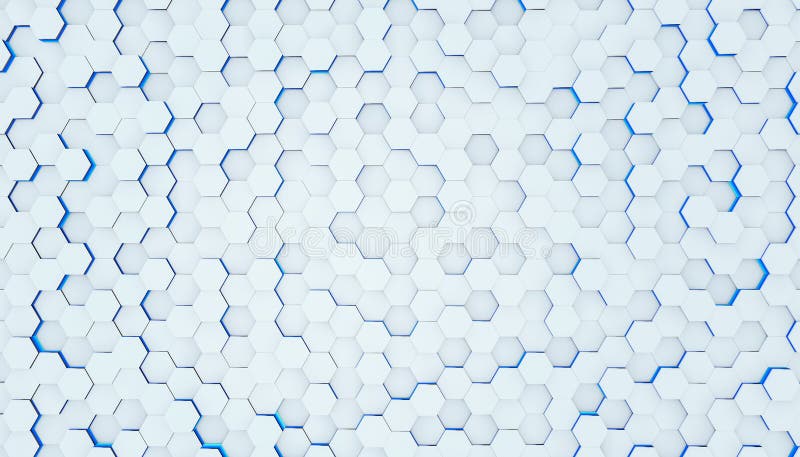Clear pattern abstract background hexagon white, wallpaper futuristic