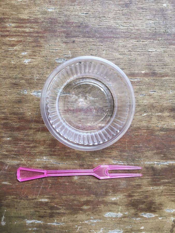 Clear Plastic Dipping Sauce Cup Stock Image Image of pink, clear
