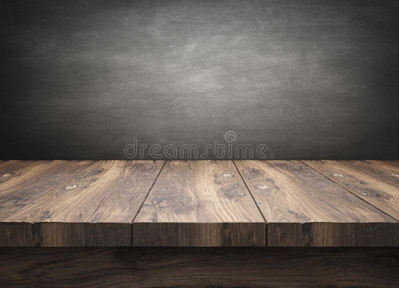 Clear Rustic Wooden Table with Grey Background Stock Image Image of