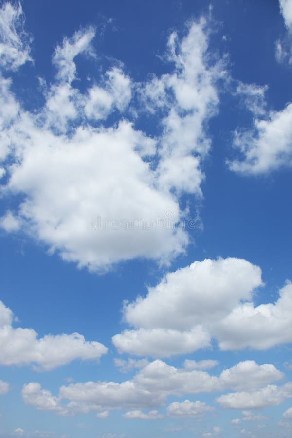 The clear sky and clouds