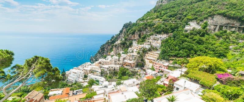 Beautiful landscape of world famous Positano in Amalfi Coast, Italy. Unesco world heritage site. Beautiful landscape of world famous Positano in Amalfi Coast, Italy. Unesco world heritage site