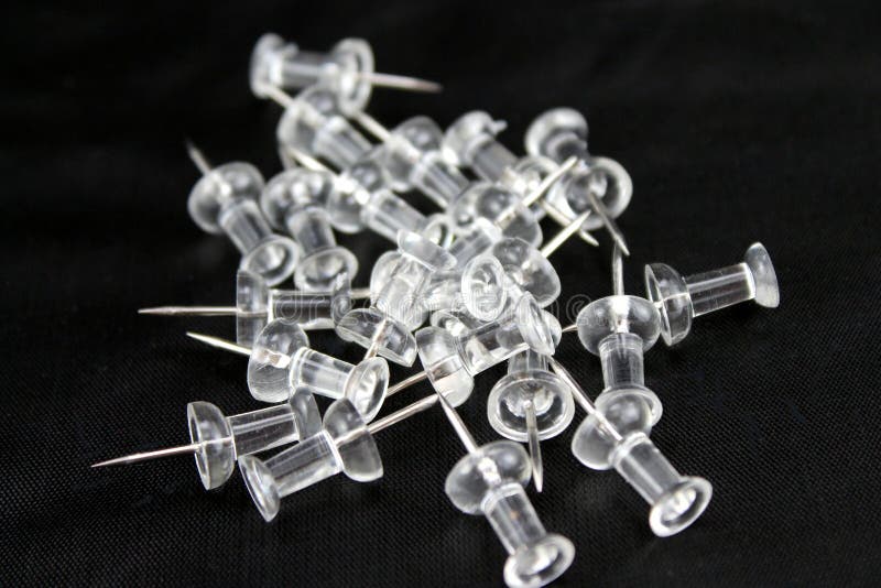 Clear Thumb Tacks 1 stock photo. Image of pushpins, bulletin 7419750