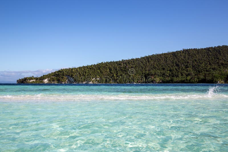 Clear turquoise water on the Raja Ampat islands