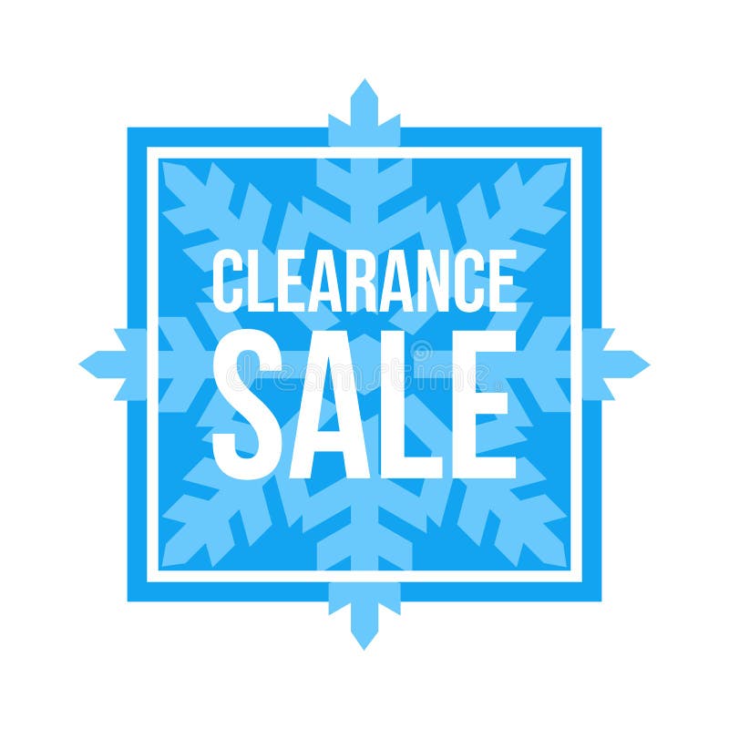 Clearance Sale Sign Square Winter Sale Stock Vector - Illustration of  design, business: 121724928