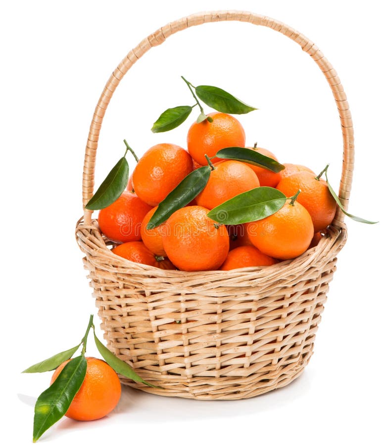 Clementine or Tangerine in basket.