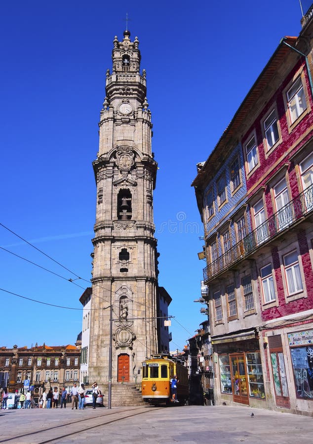 Clerigos Tower in Porto (Portugal) Stock Image Image of estate