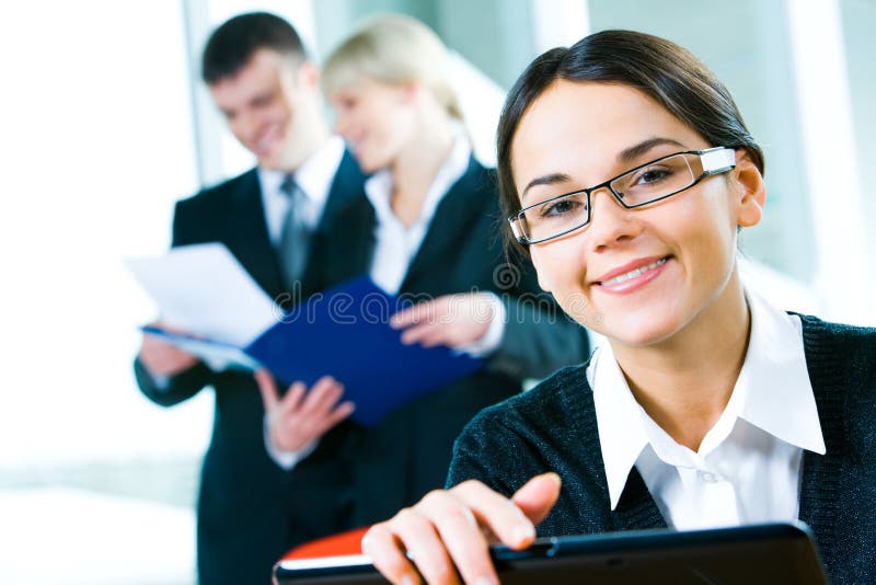 Clever woman stock photo. Image of look, caucasian, associate - 5598220