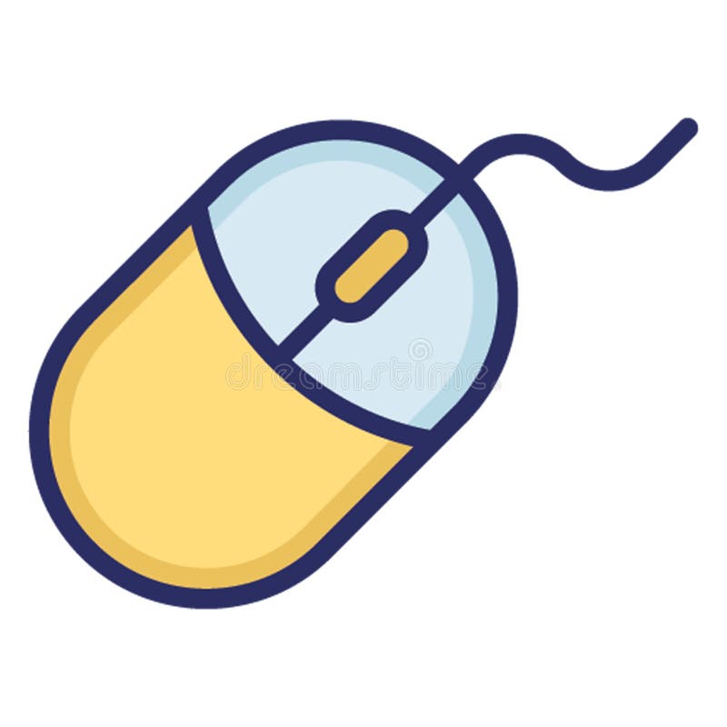 Click, computer mouse isolated Vector Icon which can easily modify or edit stock illustration