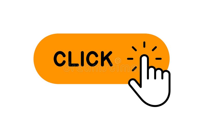 Click here button with hand icon royalty free illustration Click here button with hand icon royalty free illustration