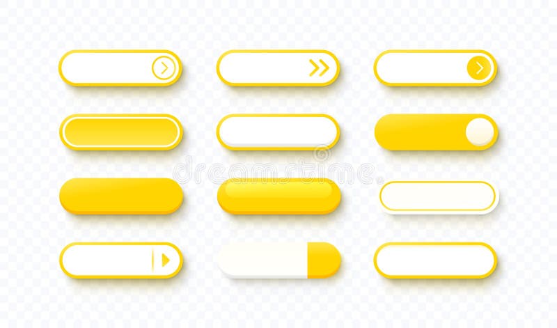 Click here button set, link mouse click, transparent background. Vector illustration vector illustration