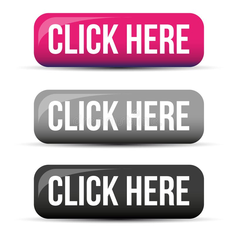 Click Here button set royalty free illustration