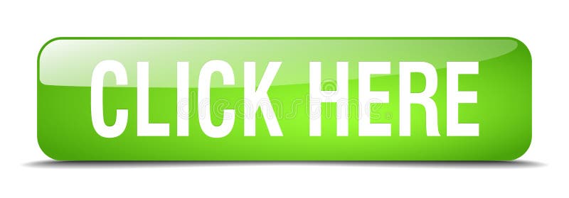 Click here green square isolated web button royalty free illustration