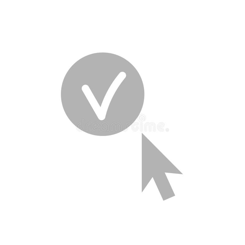 Click icon, safe website concept, verified, vector illustration vector illustration