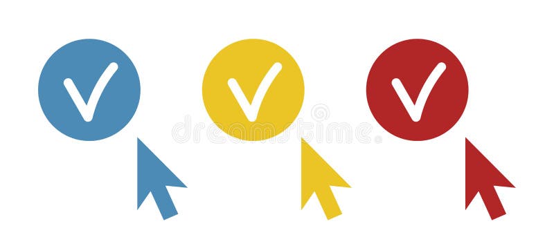 Click icon, safe website concept, verified, vector illustration royalty free illustration