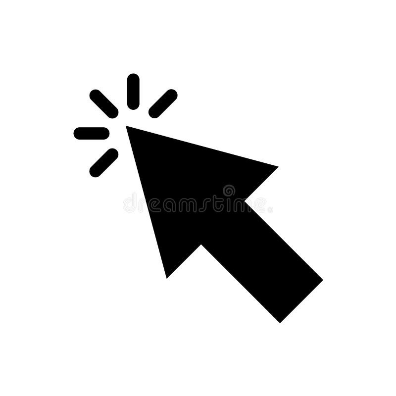 Click icon vector for graphic design, logo, web site, social media, mobile app, ui.