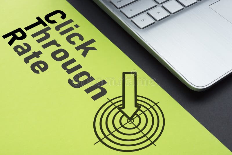 Click through Rate CTR is Shown Using the Text Stock Photo Image of