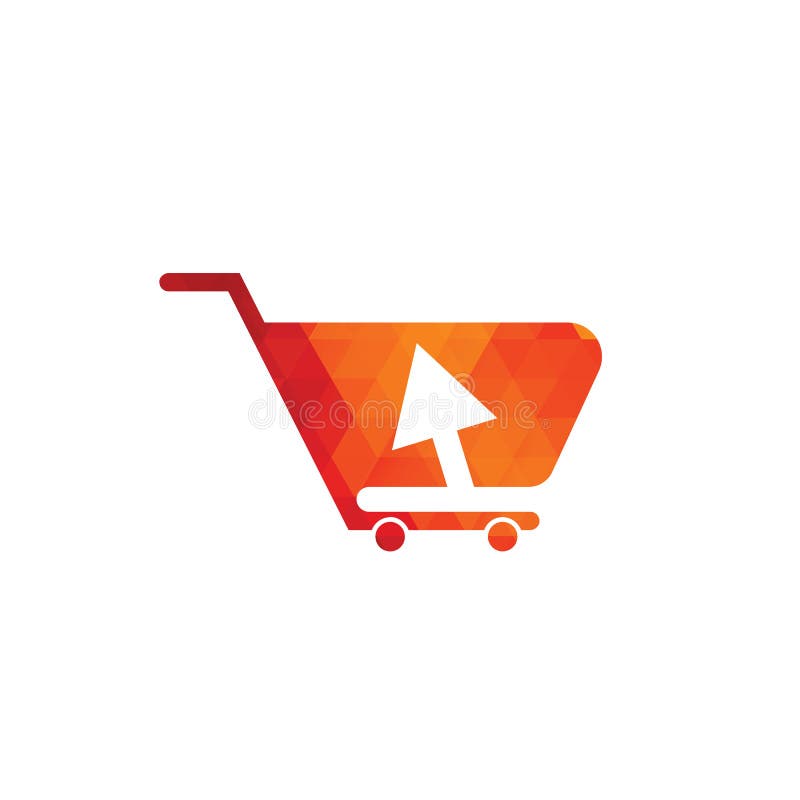 Click Shop Logo Icon Design. Online Shop Logo Design Stock Vector