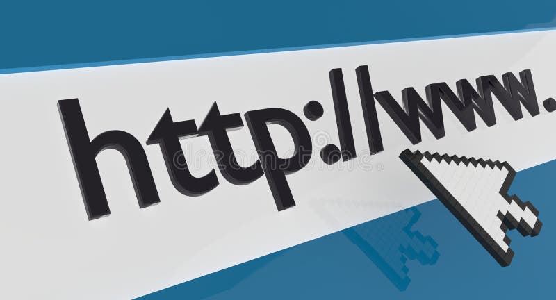 Pointing to the world wide web. World wide web computer illustrations