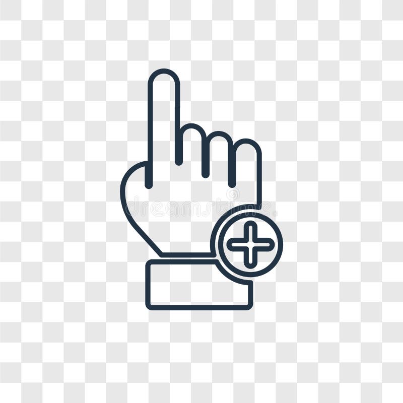 Clicker Concept Vector Linear Icon Isolated On Transparent Background