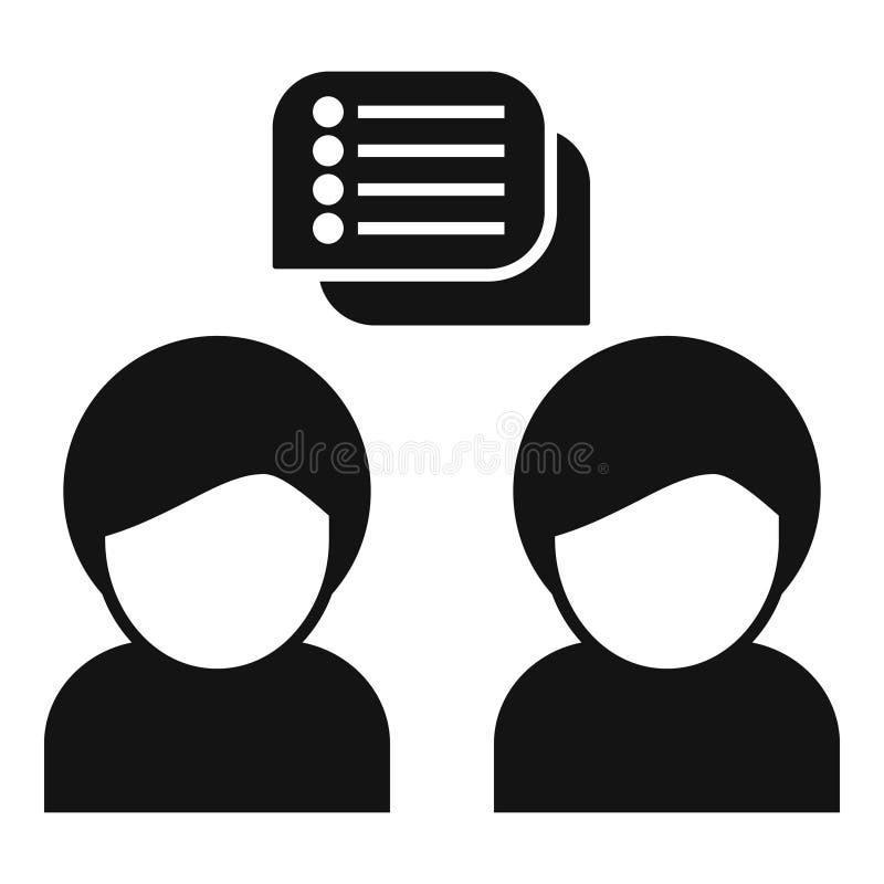 Client-Chat-Symbol einfache Vektor. kundendigital stock abbildung