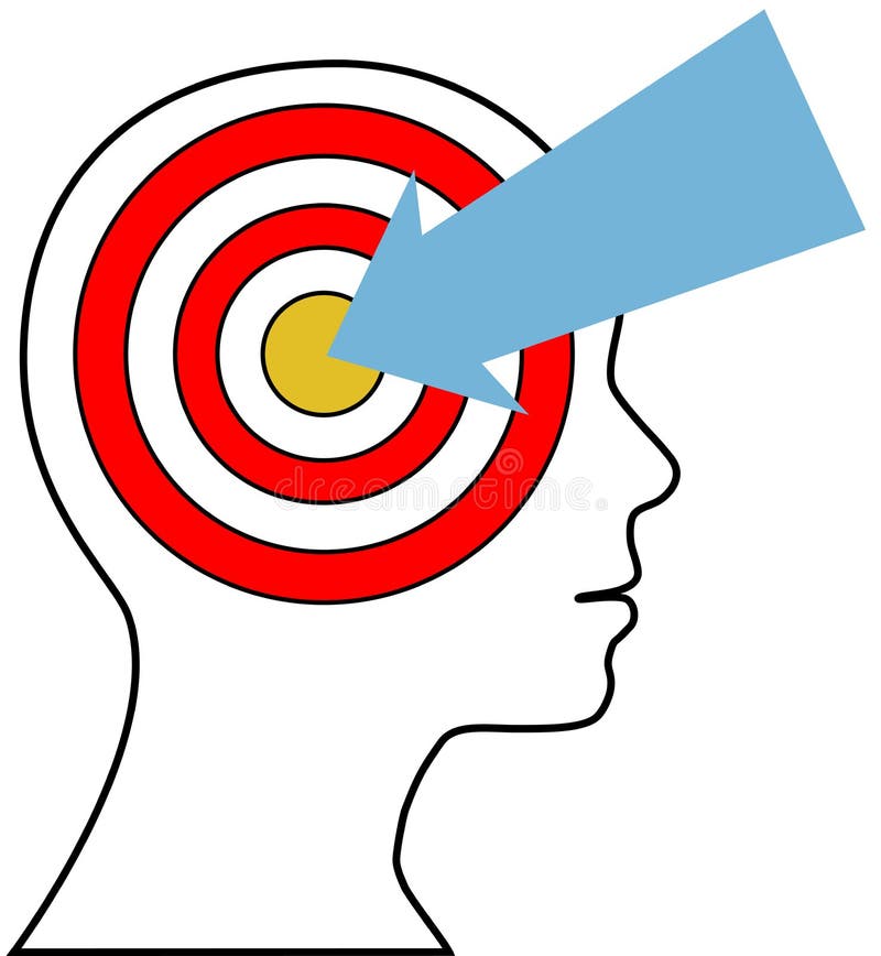 Cliente de la flecha de la persona del márketing de blanco libre illustration Cliente de la flecha de la persona del márketing de blanco libre illustration