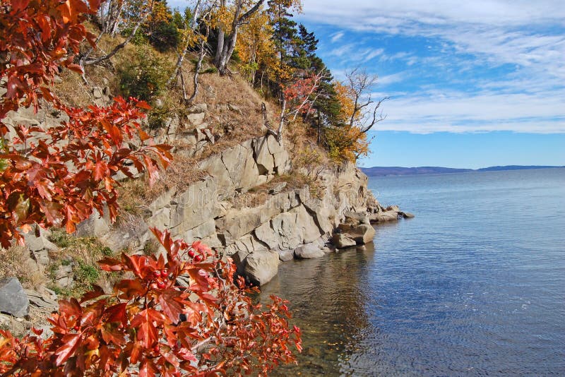 Cliff in autumn stock image. Image of colored, coloured 11442695