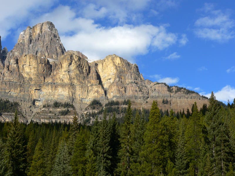 Cliffs of Castle Mountain stock photo