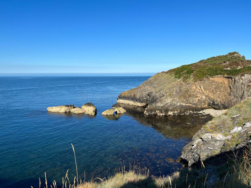 Cliffs at the Glen Beach in Wicklow Town, Ireland Stock Image Image