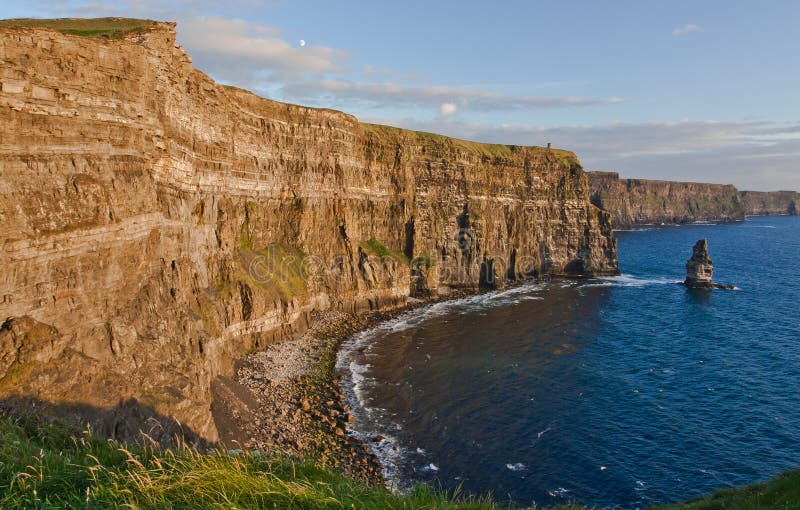 Cliffs of Moher stock image. Image of waves, tower, coast 20671331