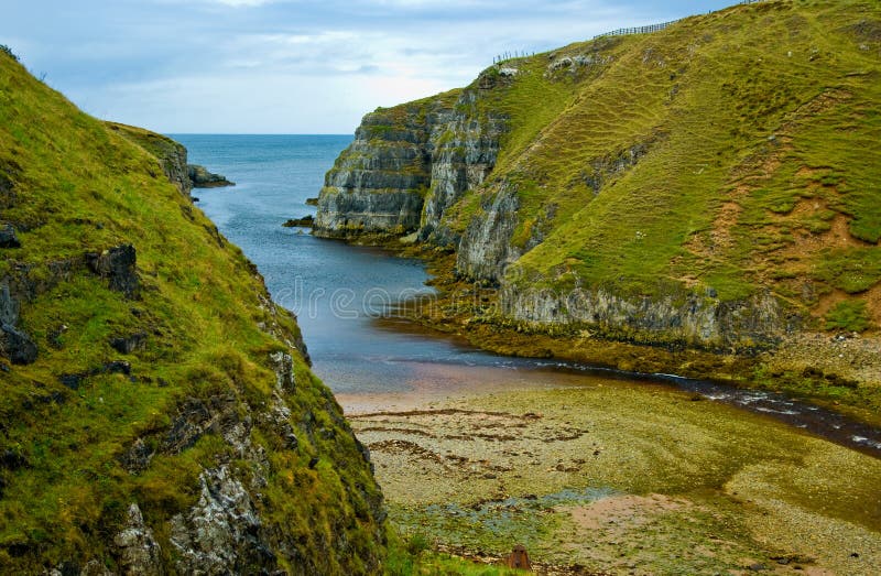 Cliffs at north of Scotland at Highlands at autumn