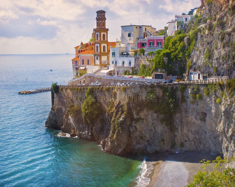 Cliffside Dorf, Amalfi-Küste, Italien