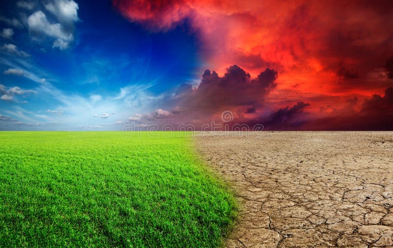 Ekológia krajiny klimatické zmeny koncepcie, púšť invázie.