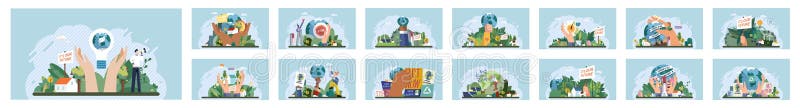 Climate change. Save the planet. Climate change demands urgent action to secure sustainable future royalty free illustration