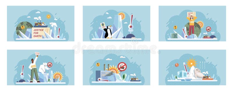 Climate change. Save the planet. We must take significant steps to change climate patterns and secure better future royalty free illustration