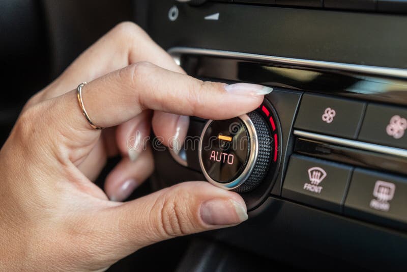 Climate control in the car stock photo. Image of inside 224713124
