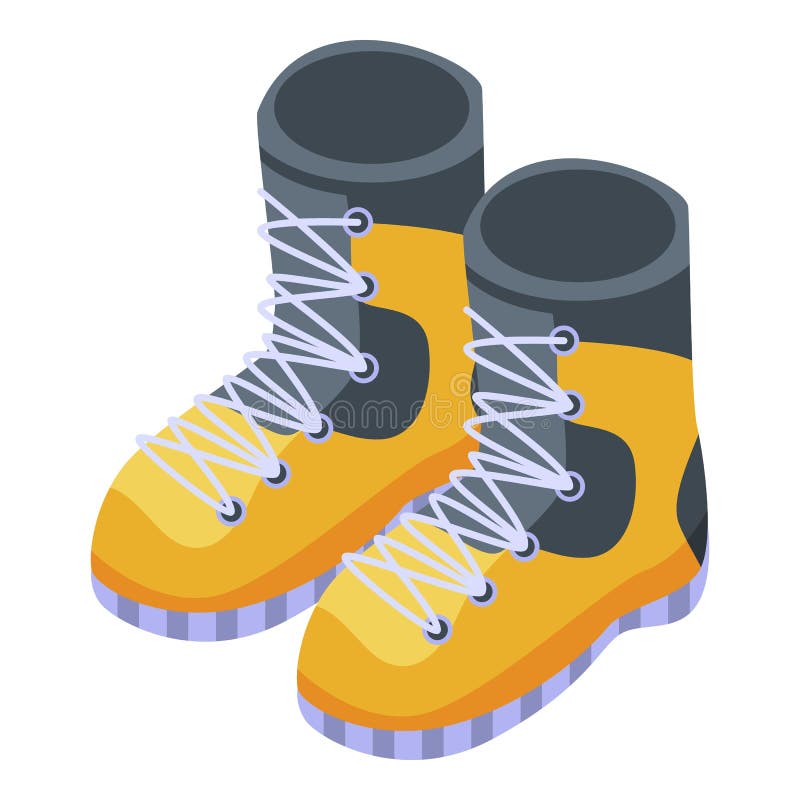 Hiking Boots Icon, Isometric Style Stock Vector - Illustration of ...