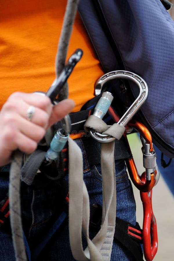 Climber with equipment stock image. Image of reliability 72162035