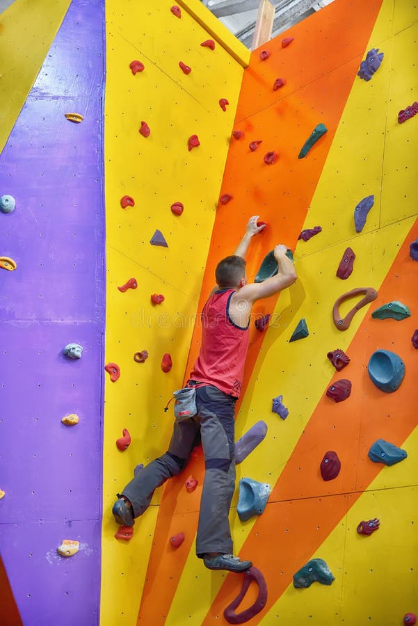 Climber Man Climbing Up stock photo. Image of male, climbing 92834654