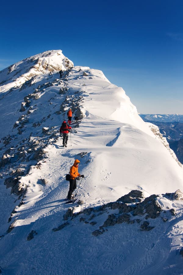 Climbers on the ascent