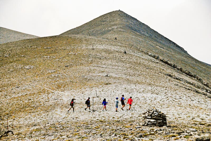Climbers on Olympus mountain royalty free stock photography Climbers on Olympus mountain royalty free stock photography