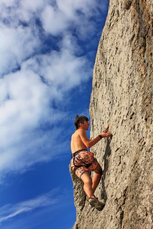Climber stock photo. Image of climbing, challenge, courage 21279928