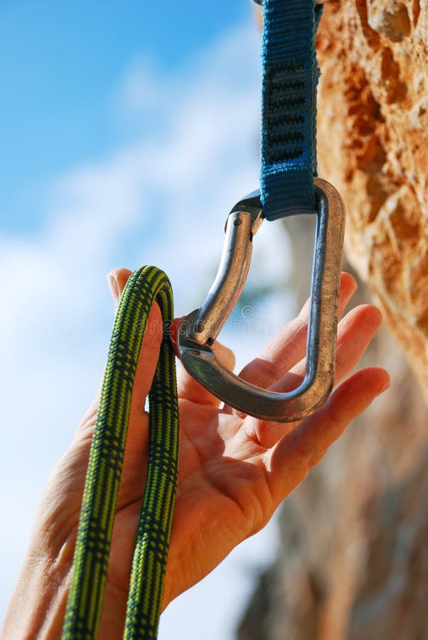Climbers Rope Quick Draws Stock Photos Free & RoyaltyFree Stock