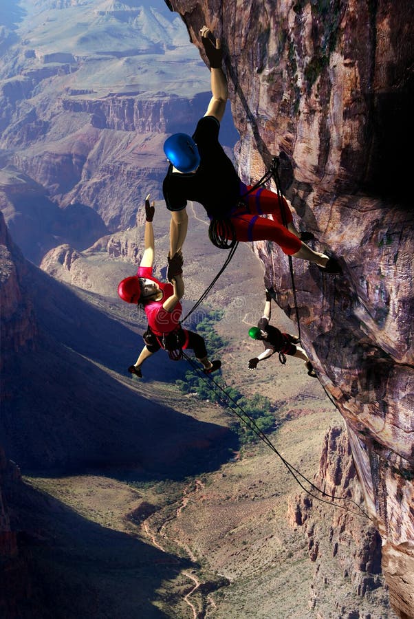 Climbing accident royalty free illustration Climbing accident royalty free illustration