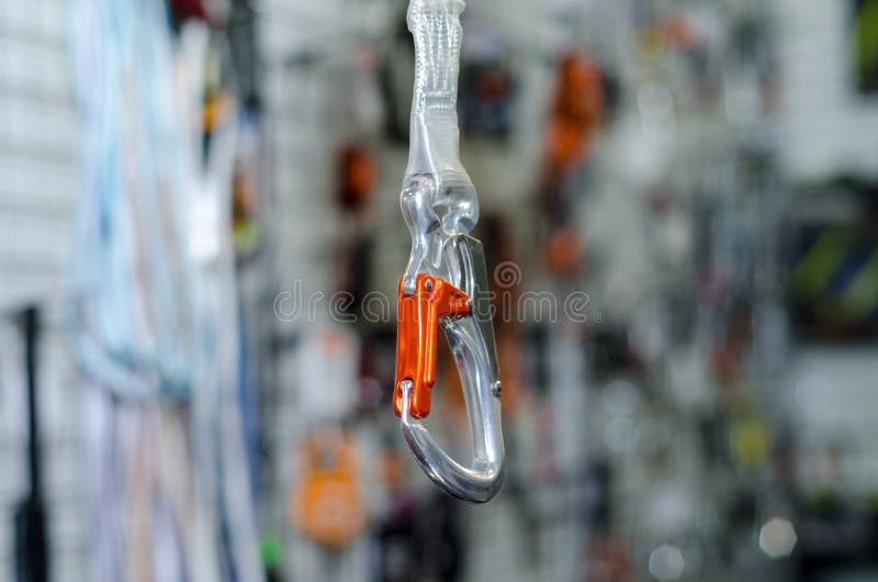 A carabiner or karabiner royalty free stock image